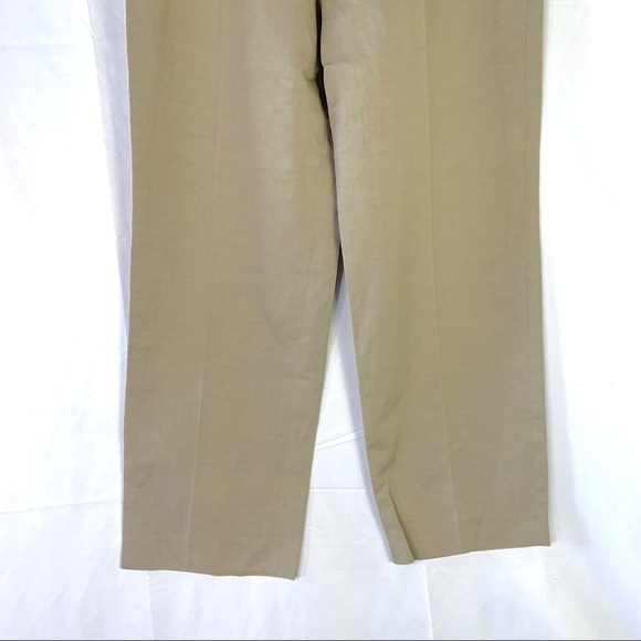 BANANA REPUBLIC  LINEN PANTS NEUTRAL TAN TROUSERS STRAIGHT LEG PLUS SIZE 34 / 30 - Picture 12 of 16